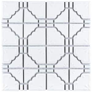 Moonbeam Matte White 11-3/4 in. x 11-3/4 in. Porcelain Mosaic Tile (9.8 sq. ft./Case)