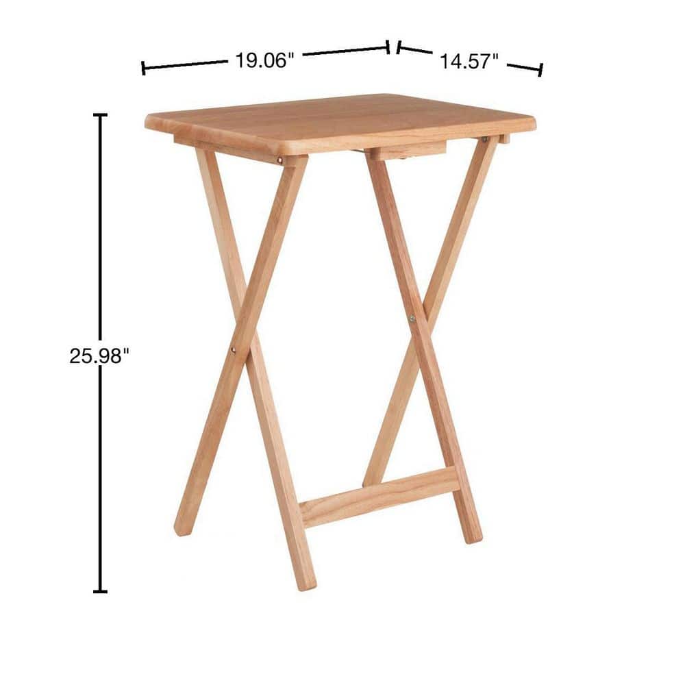 Alex 19.06 in. Natural 2-Piece Snack Table - thumbnail 3