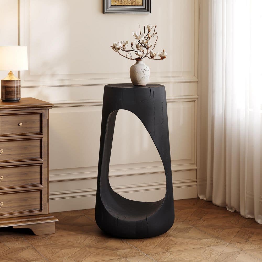Metal Outdoor Side Table,Hollow Design End Table,Lightweight