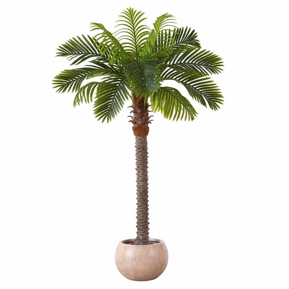 Afoxsos 28 in 6ft Artificial Areca Palm Tree 2 Pack UV Resistant