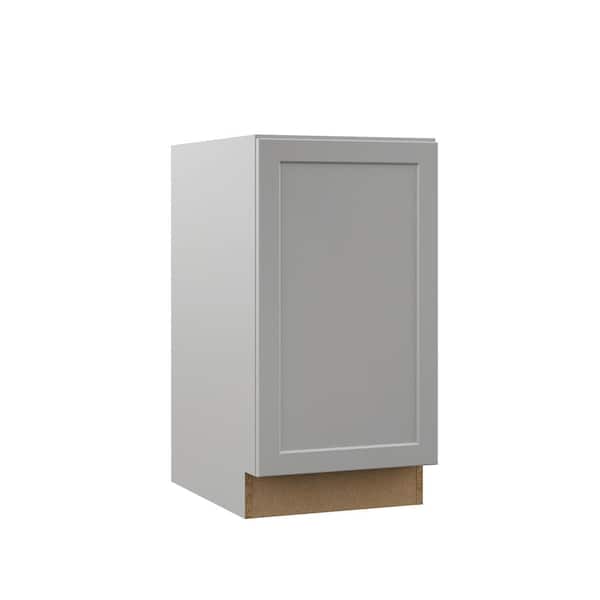 Designer Series Melvern Assembled 18x34.5x23.75 in. Full Height Door Base Kitchen Cabinet in Heron Gray