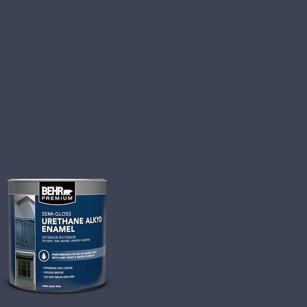 1 qt. Home Decorators Collection #HDC-CL-26A Indigo Ink Semi-Gloss Enamel Urethane Alkyd Interior/Exterior Paint