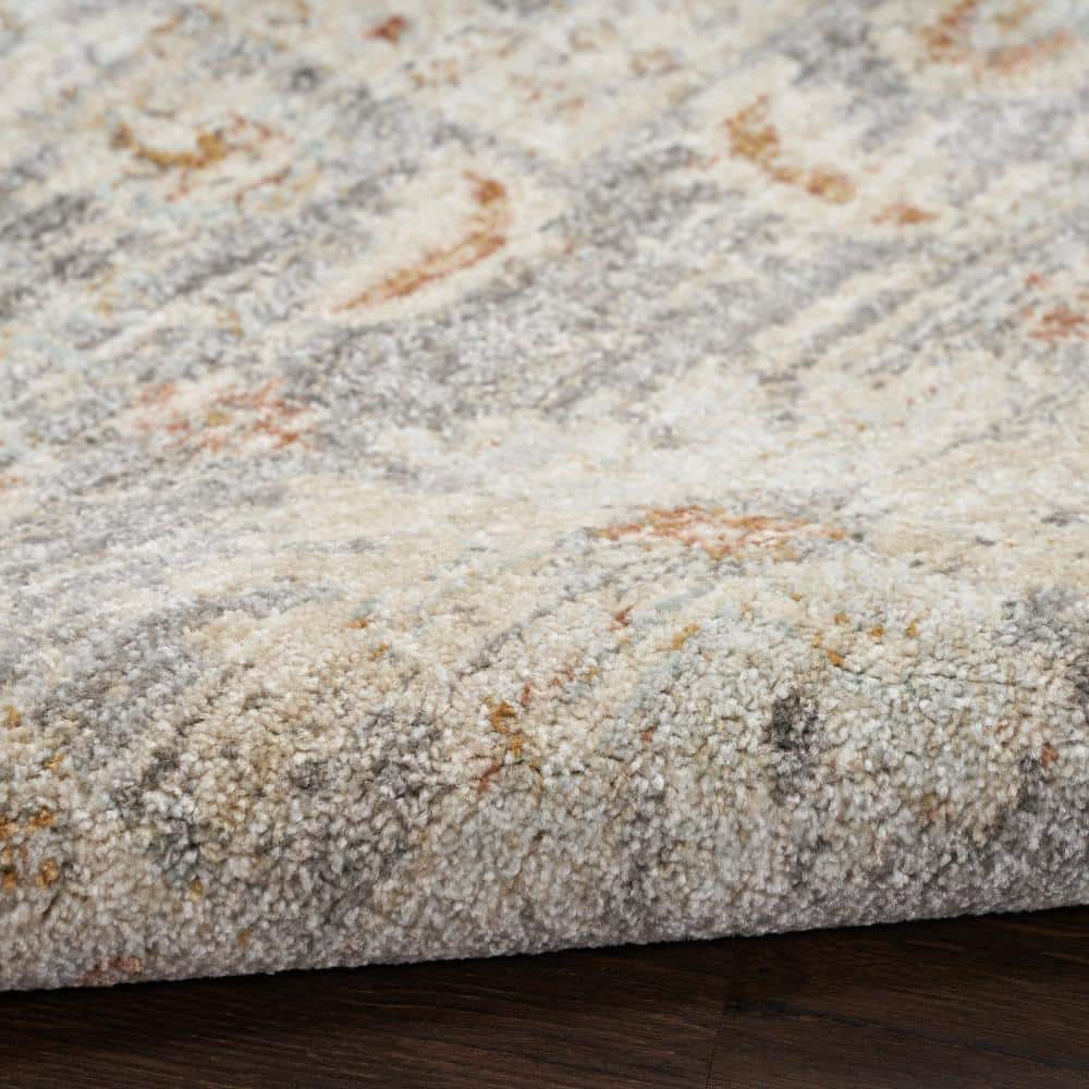 Gray 8' x 10' Vintage Synthetic Persian Area Rug