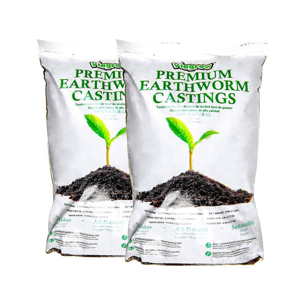 Viagrow 6 lbs. Earthworm Castings (2Pack) VEWC62 The Home Depot