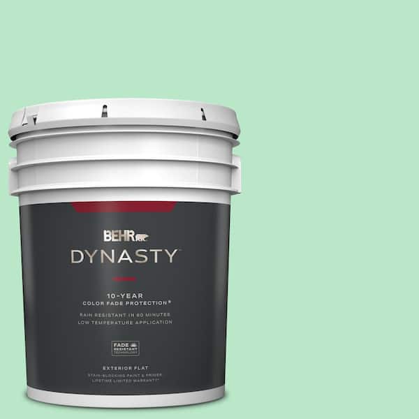 BEHR DYNASTY 5 gal. #460A-3 Canton Jade Flat Exterior Stain-Blocking Paint & Primer