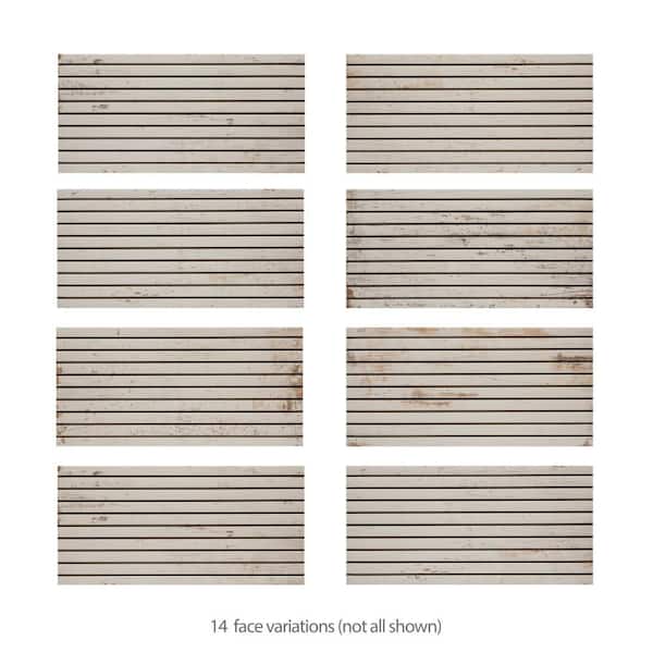 Merola Tile Retro Strata Blanc 7 in. x 14 in. Porcelain Floor and
