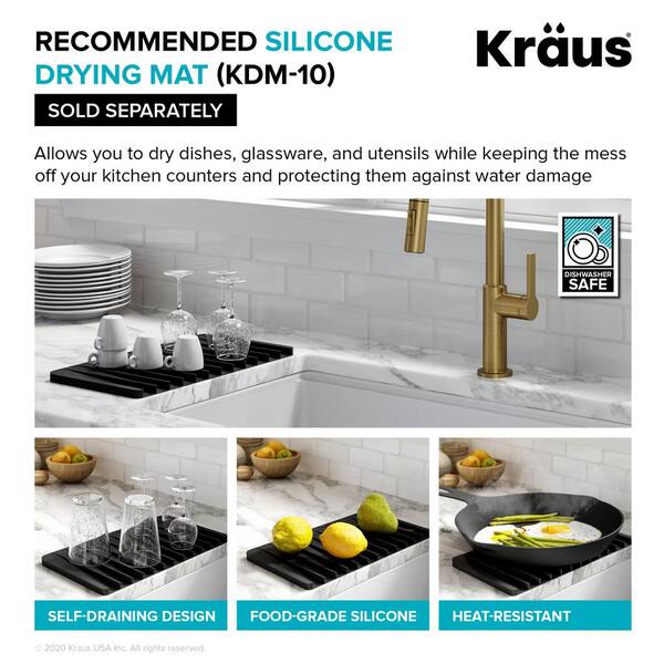 Kraus KBU15 Stainless Steel 20 Undermount Single Bowl Kitchen Sink