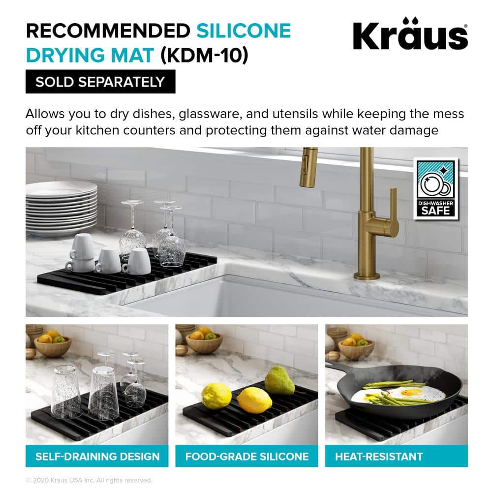 Kraus 32-Inch Satin Stainless Steel Double Bowl Undermount Sink