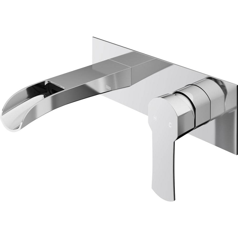Cornelius 7-Layer Chrome Finish Modern Wall-Mount Bathroom Faucet