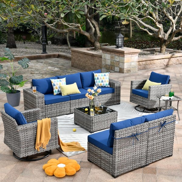 9 piece wicker outdoor setting hotsell