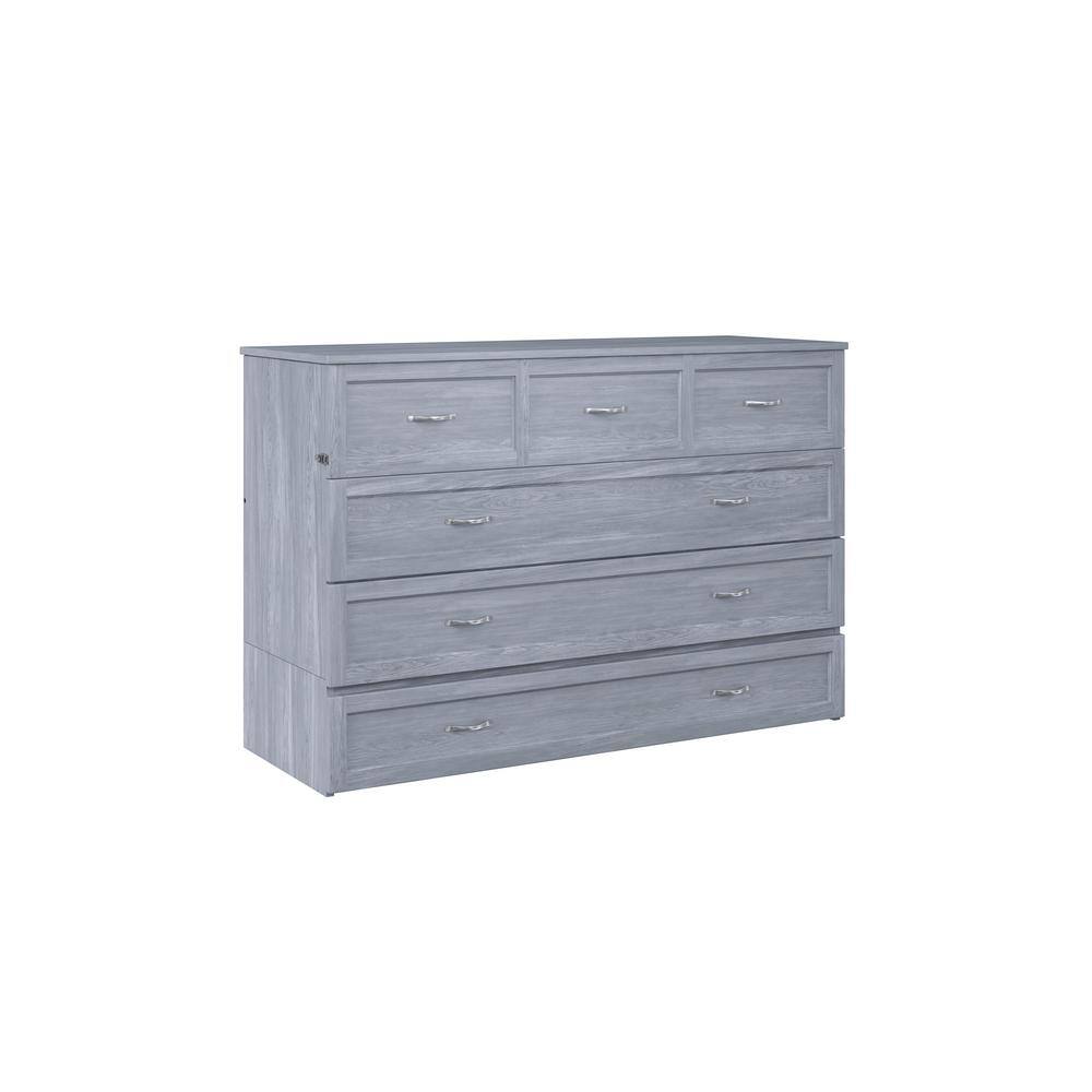 deerfield murphy bed chest queen driftwood with charging station