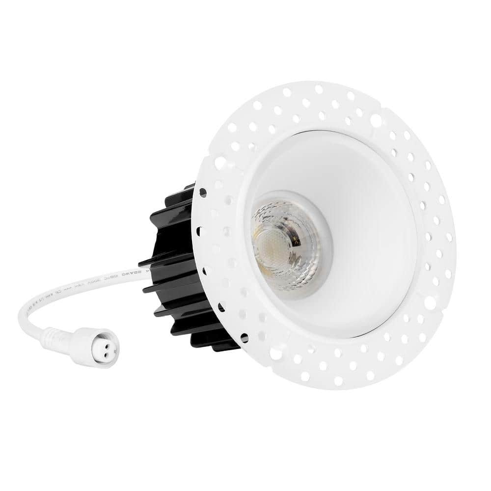 2-Inch White Aluminum Trimless Recessed LED Downlight