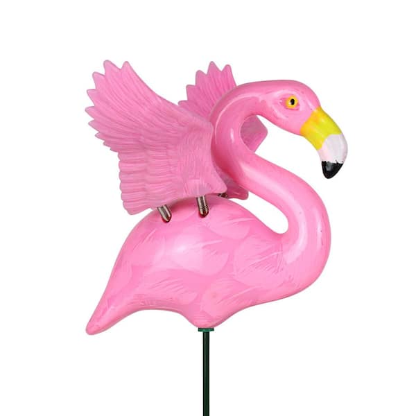 WindyWing Flamingo 1.31 ft. Pink Plastic Plant Stake