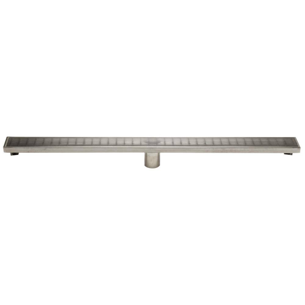 36'' Stainless Steel Linear Shower Drain with Groove Lines