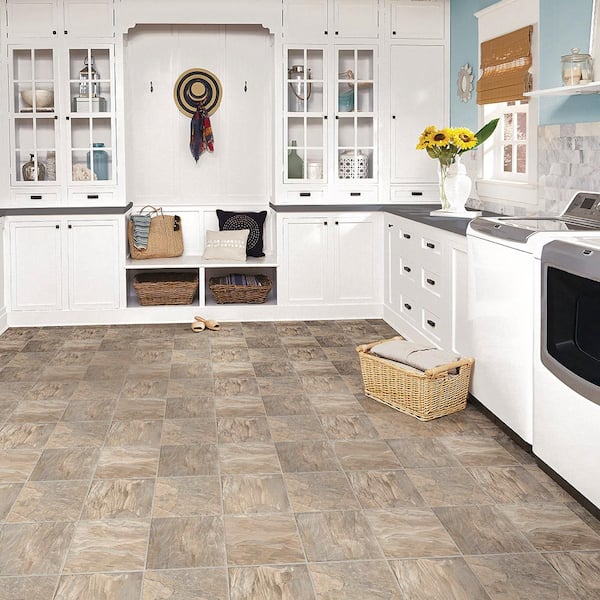 Armstrong FlexStep Value Plus Coral Stone Sand Residential Vinyl Sheet  Flooring 12 ft. Wide x Cut to Length G2478401