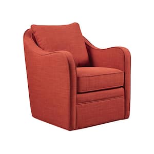 Betty Orange Wide Seat Swivel Armchair