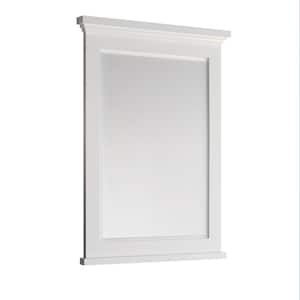 Windsor 30 in. W x 34.80 in. H Framed Rectangular Bathroom Vanity Mirror in Matte White