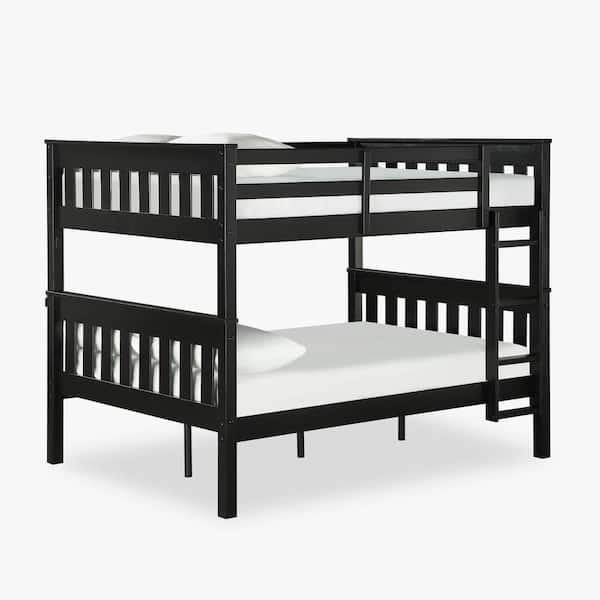 Dorel Living Waller Black Full Over Full Bunk Bed with USB Port