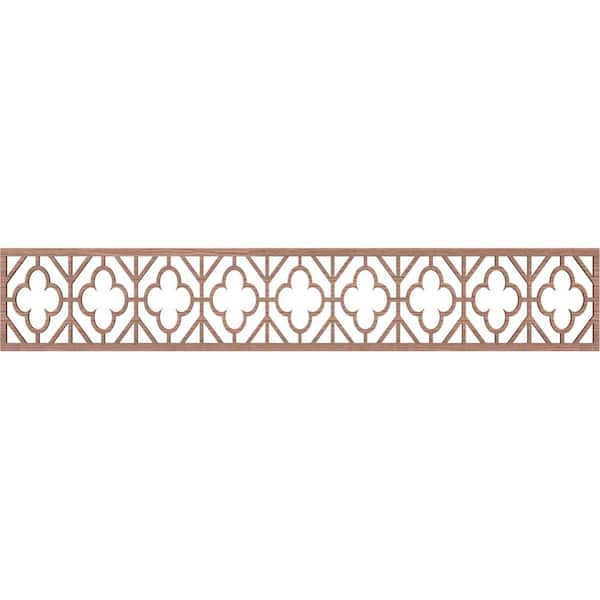 Ekena Millwork Hazelton Fretwork 0.25 in. D x 46.625 in. W x 8 in. L Walnut Wood Panel Moulding