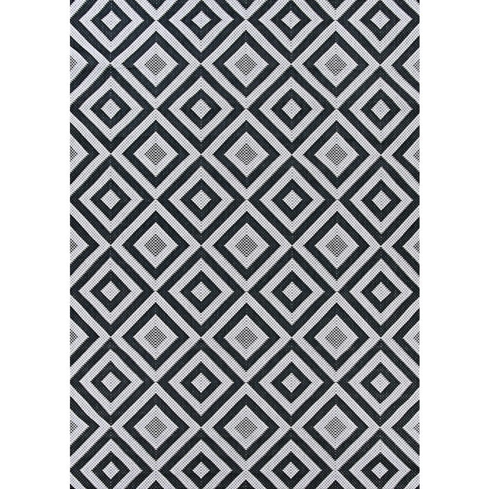 Afuera Flat-Woven Black Synthetic 3'11" x 5'7" Indoor/Outdoor Rug