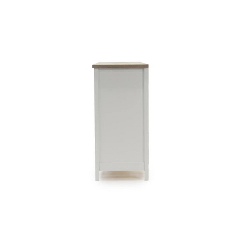 Soft White Adjustable 9-Cubby Storage Unit with Oak Accent