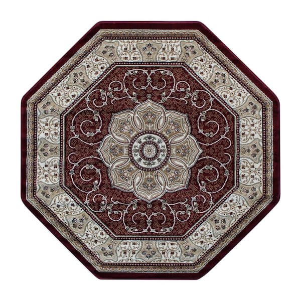 Carnegy Avenue Burgundy 4 x 4 Polypropylene Area Rug