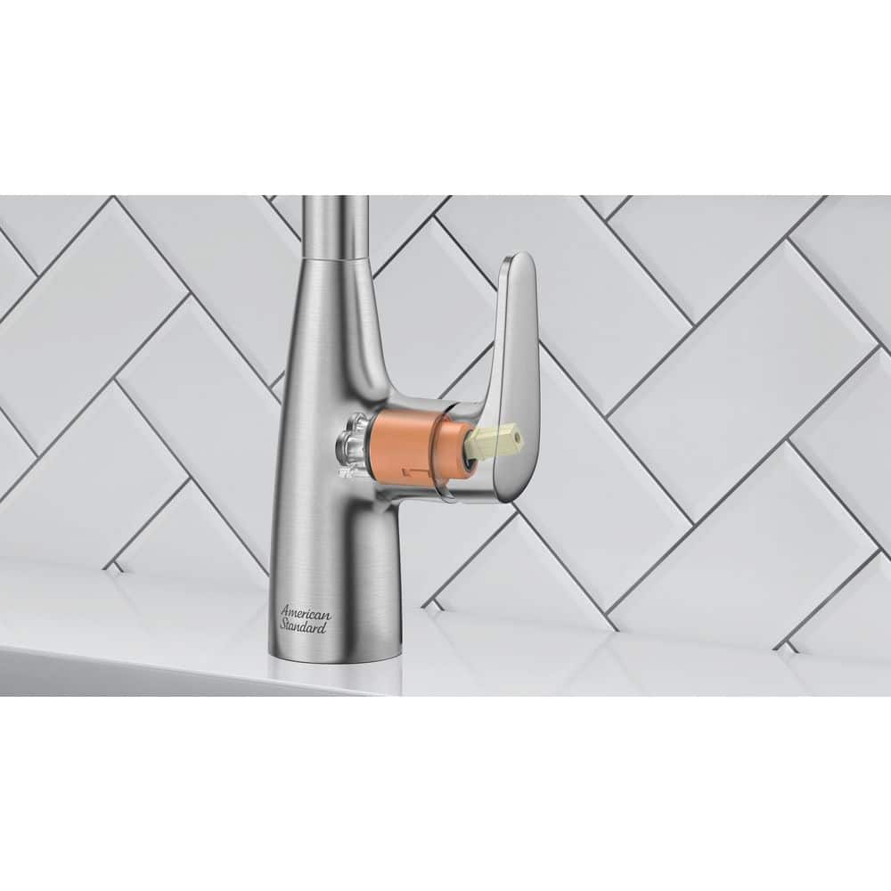 Stainless Steel Single-Handle Pull-Down Kitchen Faucet with Spray
