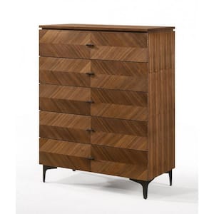 Valerie Brown 5 Drawers 35 in Chest of Drawers
