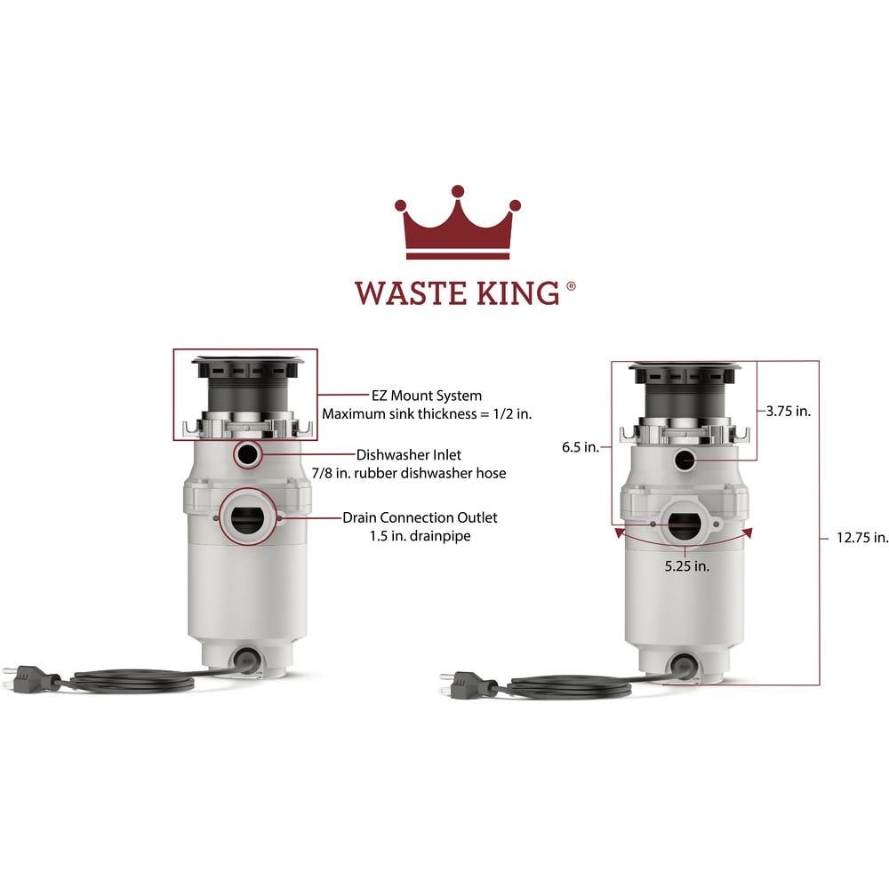 Compact Stainless Steel Continuous Feed Food Waste Disposer