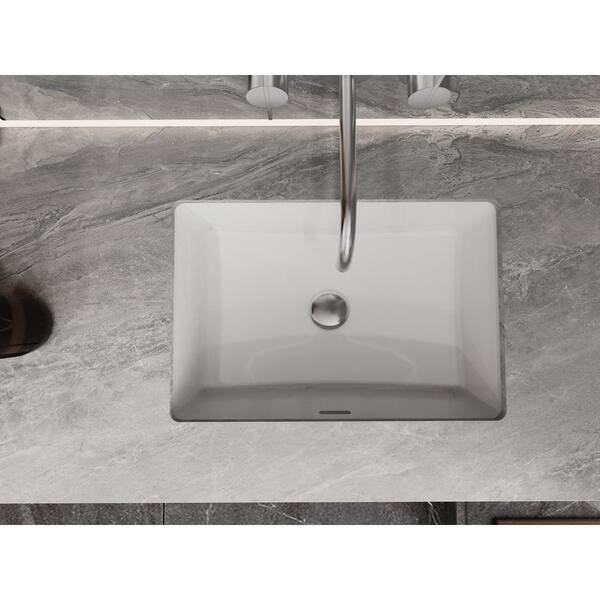 ub38さま Glacier Bay 22 in. Ceramic Rectangular Undermount Bathroom