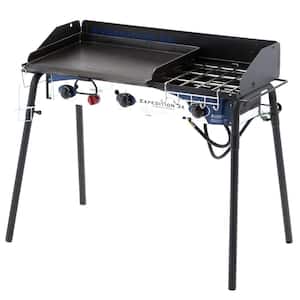 Expedition 3X 3-Burner Portable Propane Gas Grill in Black with Griddle