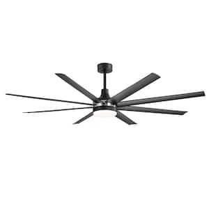 Archer 6 ft. Indoor Black/Satin Nickel 120-Volt 2420 Lumen Industrial Ceiling Fan with Integrated LED and Remote Control