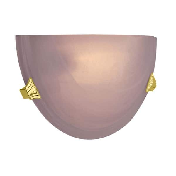 Illumine Contemporary Beauty 1-Light Polished Brass Halogen Sconce