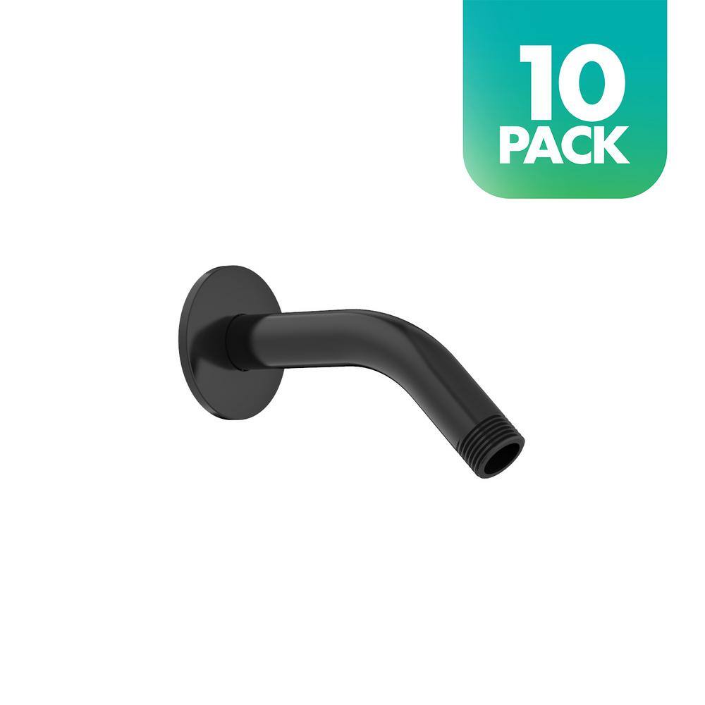 Niagara Conservation 6 in. Matte Black Shower Arm with Flange (10Pack) SHARMMB10 The Home