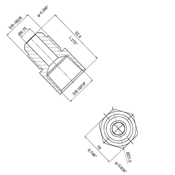 3/8 in. Flare x 3/8 in. FIP Brass Adapter Fitting