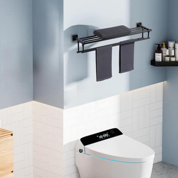 32 in. Stainless Steel Wall Mounted Bathroom Double Towel Bars in Oil Rubbed Bronze