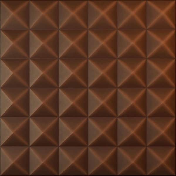 Ekena Millwork 19 5/8 in. x 19 5/8 in. Damon EnduraWall Decorative 3D Wall Panel, Aged Metallic Rust (Covers 2.67 Sq. Ft.)