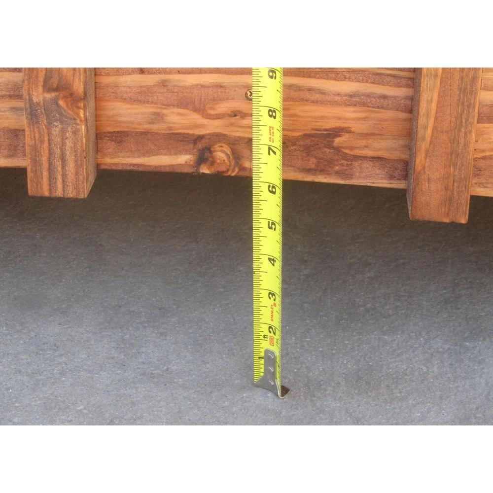 8 ft. Japanese Treated Wood Garden Moon Bridge with Arched Railings