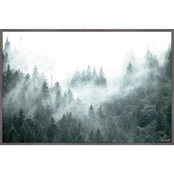 Unbranded "Through the Woods" by Marmont Hill Floater Framed Canvas Nature Art Print 40 in. x 60 in.