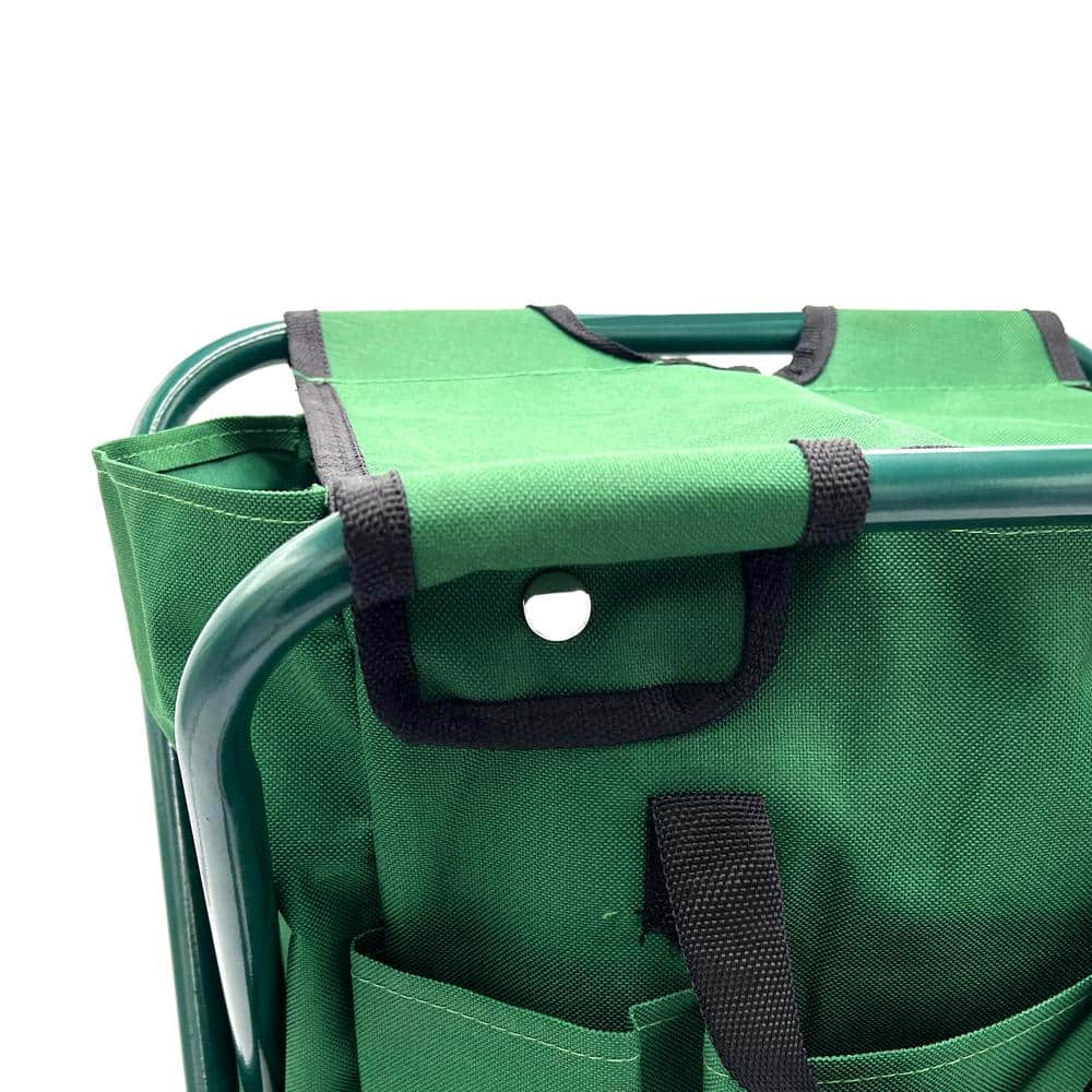 English Garden 15 in. Folding Garden Stool with Storage Bag