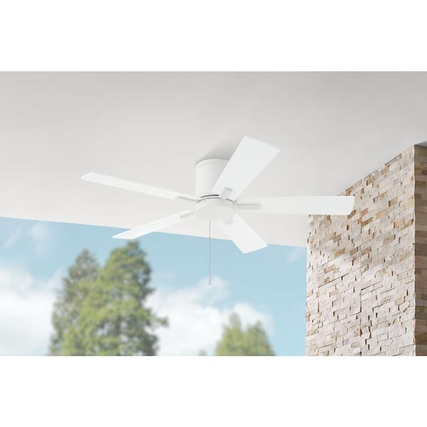 Hampton Bay Grantway 48 in. Indoor/Covered Outdoor Matte White Low