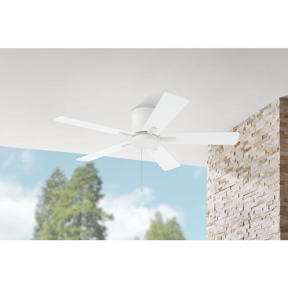 Hampton Bay Grantway 48 in. Indoor/Covered Outdoor Matte White Low