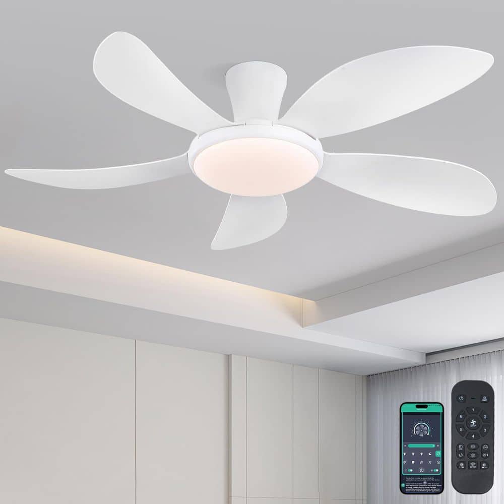 46 in.Indoor/Outdoor Flush Mount White with Light Kit and Remote Control price history on PriceWatchPro