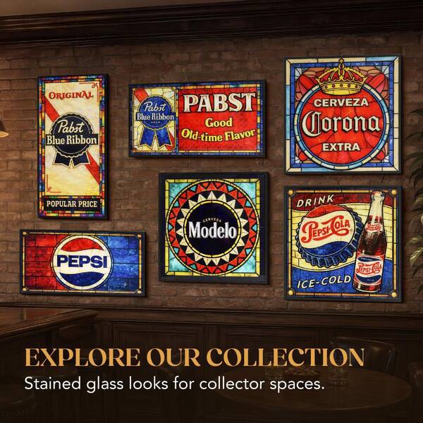 American Art Decor Pabst PBR Blue Ribbon Framed Vintage Theme