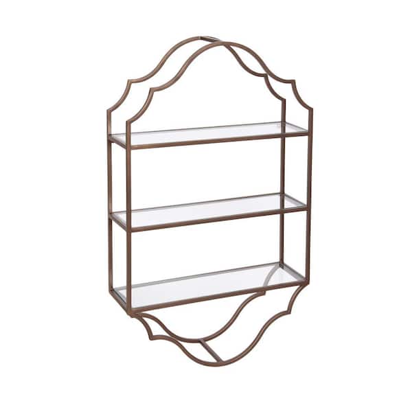 Leanna 20 in. W x 6 in. D Bronze Metal Decorative Wall Shelf