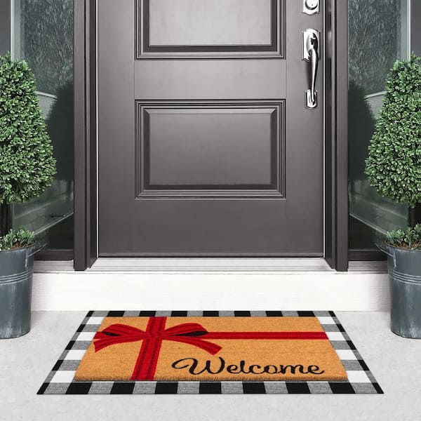 Welcome Bow 24 in. x 36 in. Layering Mat