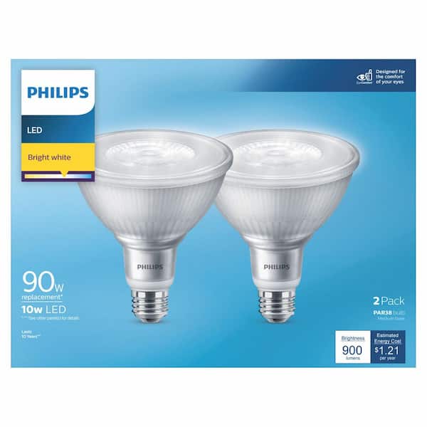 90-Watt Equivalent PAR38 Non-Dimmable E26 LED Light Bulb Bright White 3000K (8-Pack)
