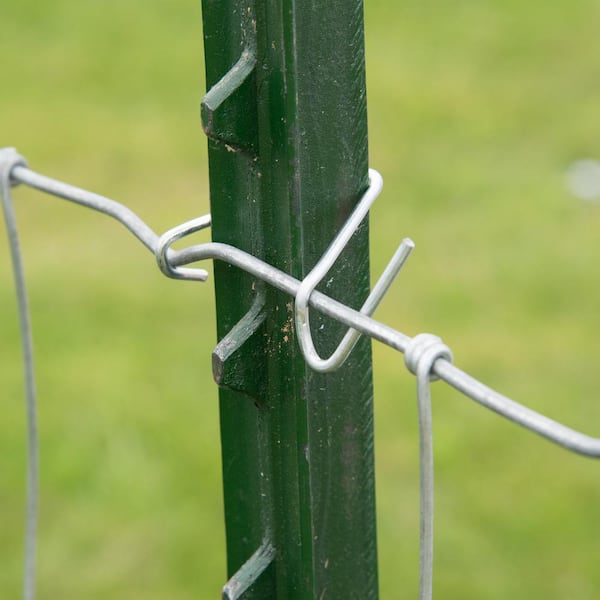 Galvanized Steel 12-Gauge T-Post Fence Clips (25 per Bag)