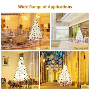 7.5 ft. Unlit Hinged Artificial Christmas Tree Premium Pine Tree 1346 Tips W/Metal Stand