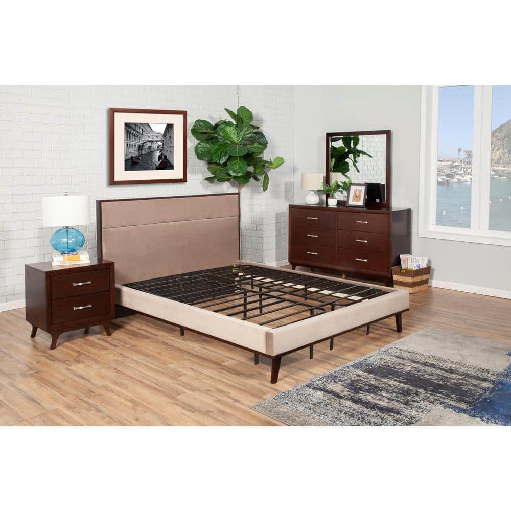 Twin Black Metal Platform Bed Frame with Storage